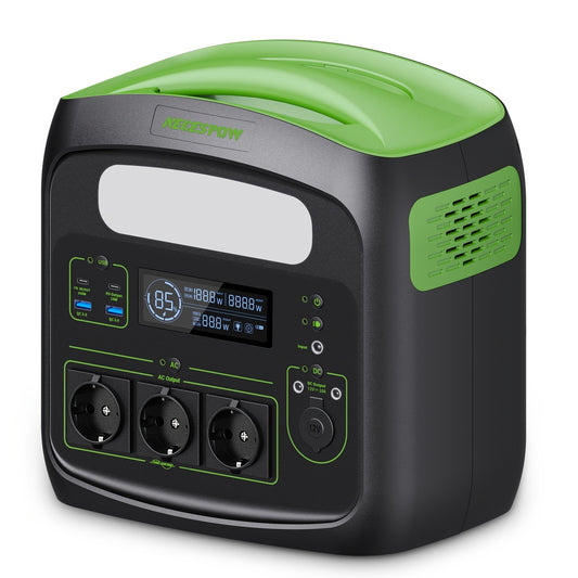 Powerbank – Draagbare Accu – Noodstroom – Mobiele Oplader – Zonne-energie Power Station – 700W Vermogen – 576 Wh LiFePO4 Batterij – USB-C PD 100W Output – Groen