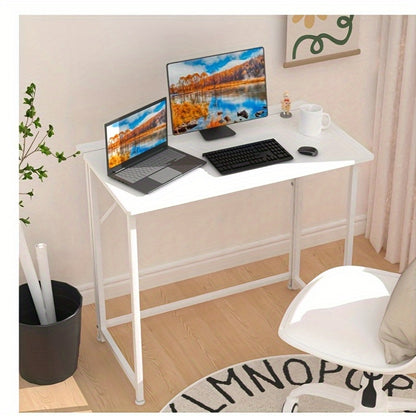 Bureaublad – Bureau – Werkplek – Computerbureau – Kantoorbureau – Ergonomisch Design – Inklapbaar – 80x45x74 cm – Stevig Metalen Frame