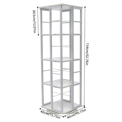 Boekenrek – Boekenkast – Vakkenkast – Boekenplank – Opbergrek – 4-laags – Wit – Hoogwaardig Hout – Draagvermogen 30 kg per plank