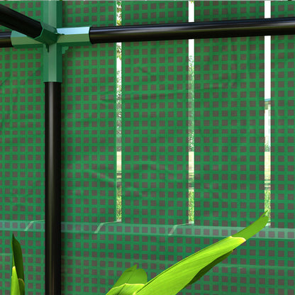 Kweekkas – Kweekkast – Broeikas – Plantenkas – Moestuin Kas – Compact Met 3 Planken – UV-bestendige Cover – Stabiel Gepoedercoat Stalen Frame – 100x40x150 cm – Roldeur Ventilatie