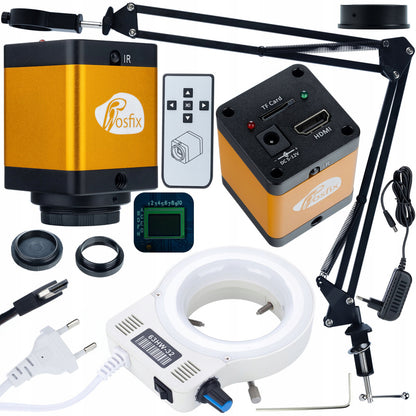 Digitale Microscoop – Digitale Microscooparm – Microscoopstandaard – Microscoopaccessoire – Microscoophouder – 12MP HDMI Camera – 32-LED Verlichting – Aluminium Regelbare Arm 50mm