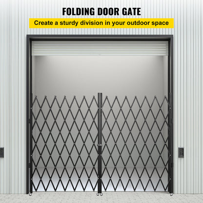 Dubbele Vouwdeur – Vouwdeur Security Gate – Schaarpoort – Rolpoort – Veiligheidspoort – Zwaar Gepoedercoat Staal – 155x310 cm Groot