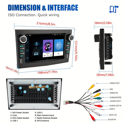 Autoradio – Autoradio Draadloos – CarPlay Radio – Android Auto Radio – Auto Multimedia Systeem – 7 Inch IPS Touchscreen – Draadloze CarPlay & GPS Navigatie