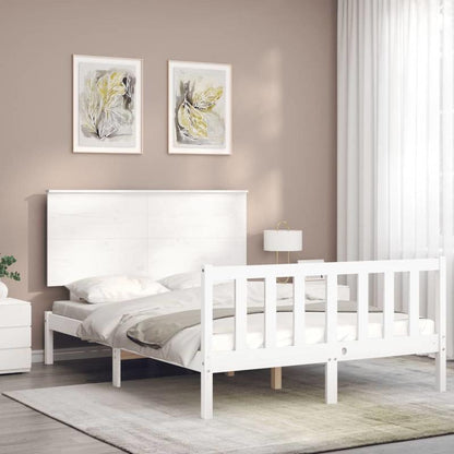 Bed Frame Without Materasso Bianco 120x200cm Wood Massello Pino Removable and durable