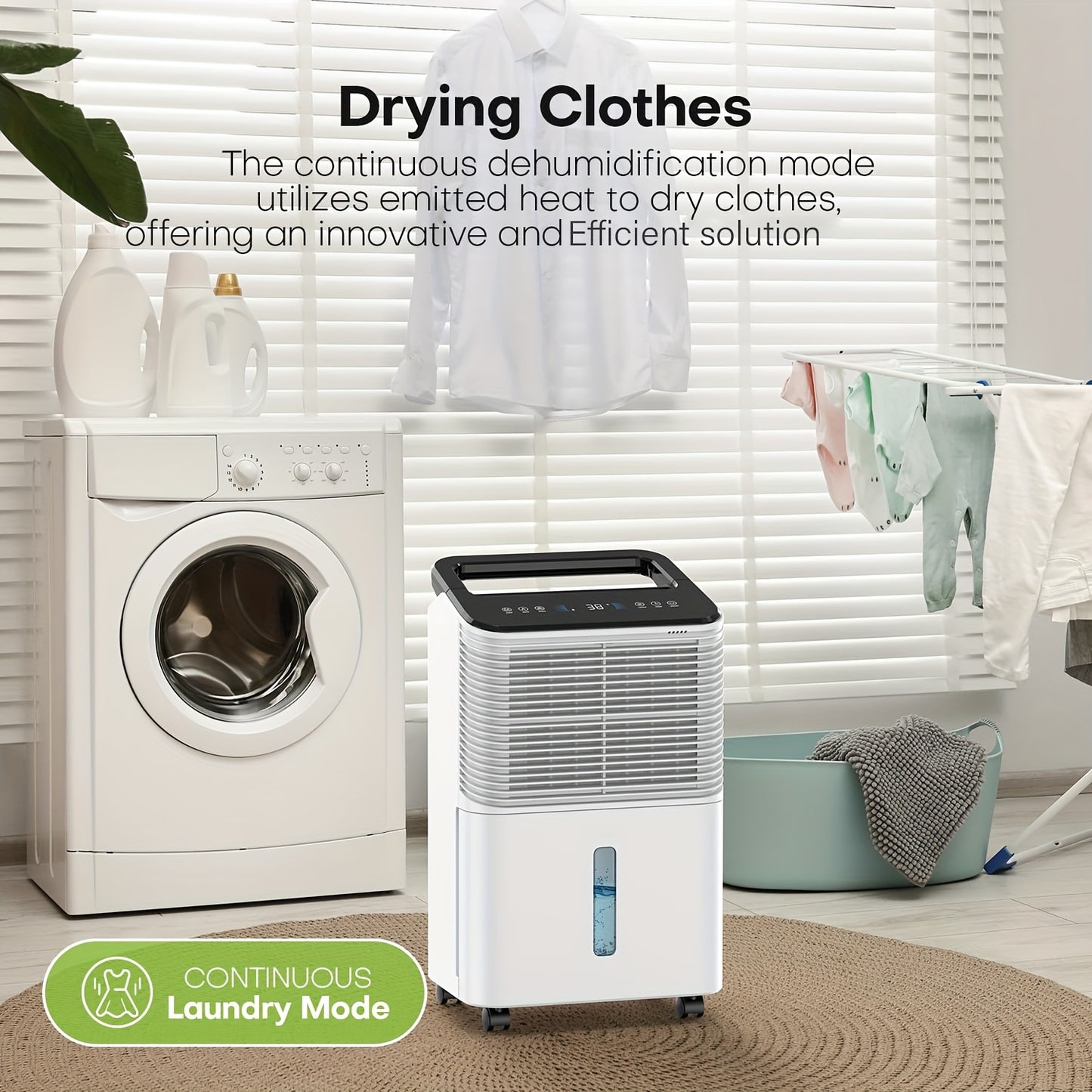 Ontvochtiger – Luchtontvochtiger – Dehumidifier – Vochtvreter – Vochtverwijderaar – Voor ruimtes tot 30 m² – Tot 16 Liter Per Dag