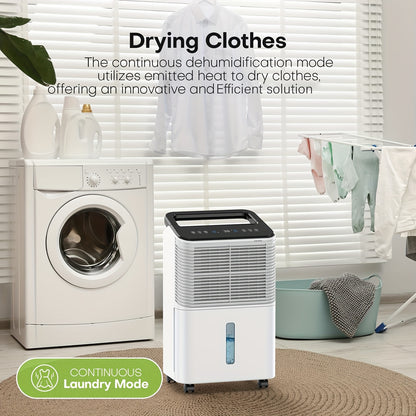 Ontvochtiger – Luchtontvochtiger – Dehumidifier – Vochtvreter – Vochtverwijderaar – Voor ruimtes tot 30 m² – Tot 16 Liter Per Dag
