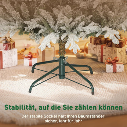 Artificial Christmas Tree 180 cm, Faux Pine Tree with Snow, 1976 Tips for Indoor Use