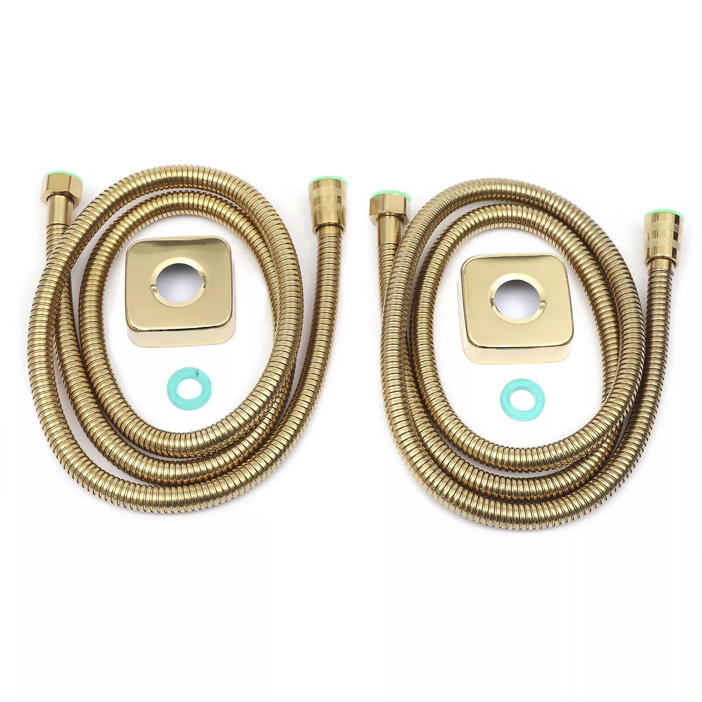Douchekopset – Doucheset – Regendouche – Handdouche – Douchekraan – 4-in-1 Vintage Gouden Design – Hoogte Verstelbaar – Zonder Elektriciteit