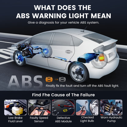 OBD2 Scanner – Autodiagnose Tool – Foutcode Lezer – ABS Systeem Tester – Airbag Scanner – ABS Bleeding – EPB Reset – 12V Batterijtest – Gratis Updates