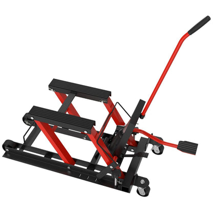 Motorfietsbrugwagen – Motorlift – Hydraulische Motorlift – Motorhefbrug – Motor Tilplatform – Draagvermogen 680 kg – Inklapbaar Ontwerp met Wieltjes