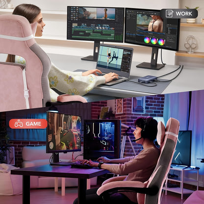 Gamingstoel – Gamenstoel – Bureaustoel – Speelstoel – Ergonomische Fauteuil – Verstelbare Hoogte – Massagefunctie Rugsteun – Voetsteun – Draagvermogen 136 kg – PU Leer
