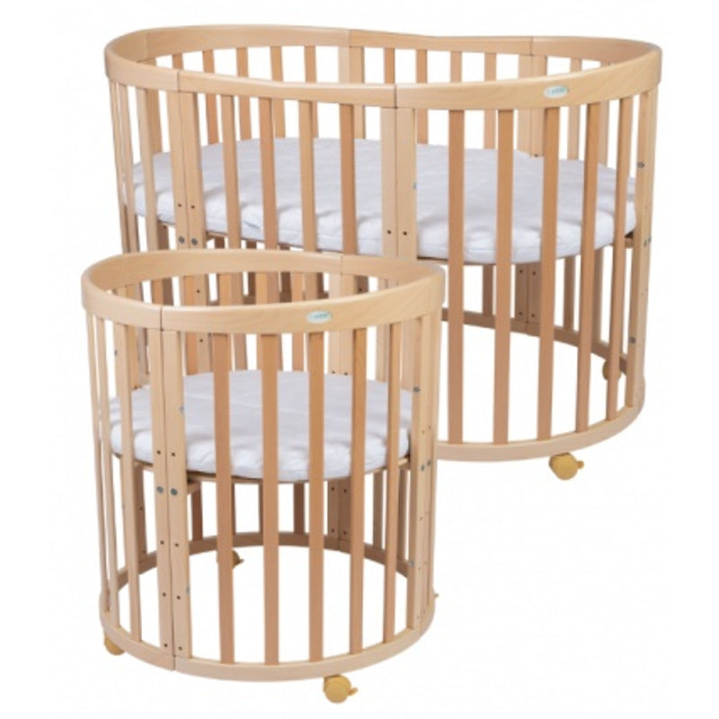 Oval Kinderbed – Babybed – Peuterbed – Wieg – Kinderledikant – 7-in-1 Multifunctioneel – Duurzaam Beukenhout Met Natuurlijke Olie