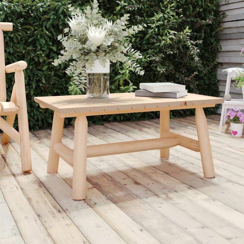 Solid Acacia Wood Coffee Table - Modern Farmhouse Living Room Center Table, Heavy-Duty Rectangular Side Table with Easy Assembly, Indoor/Outdoor use, Natural Wood Grain Finish for Living Room, Patio, Office - Sturdy Furniture