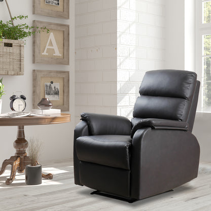 Relaxfauteuil – Relaxstoel – Loungefauteuil – TV Fauteuil – Verstelbare Fauteuil – Kunstleer – Verstelbare Rugleuning en Voetensteun – Stalen Frame – Bruin