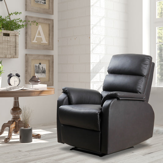 Relaxfauteuil – Relaxstoel – Loungefauteuil – TV Fauteuil – Verstelbare Fauteuil – Kunstleer – Verstelbare Rugleuning en Voetensteun – Stalen Frame – Bruin