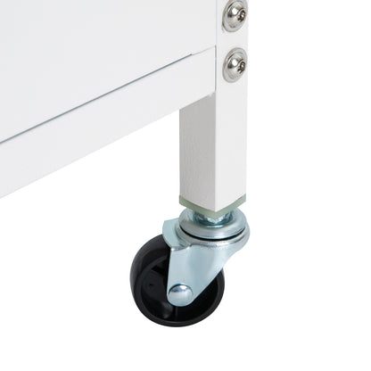 Heavy-Duty Mobile Storage Cabinet – Opbergkast – Organizer Rek – Stellingkast – Opbergsysteem – Carbon Stalen Constructie – 199,58 KG Draagvermogen – Witte Kleur