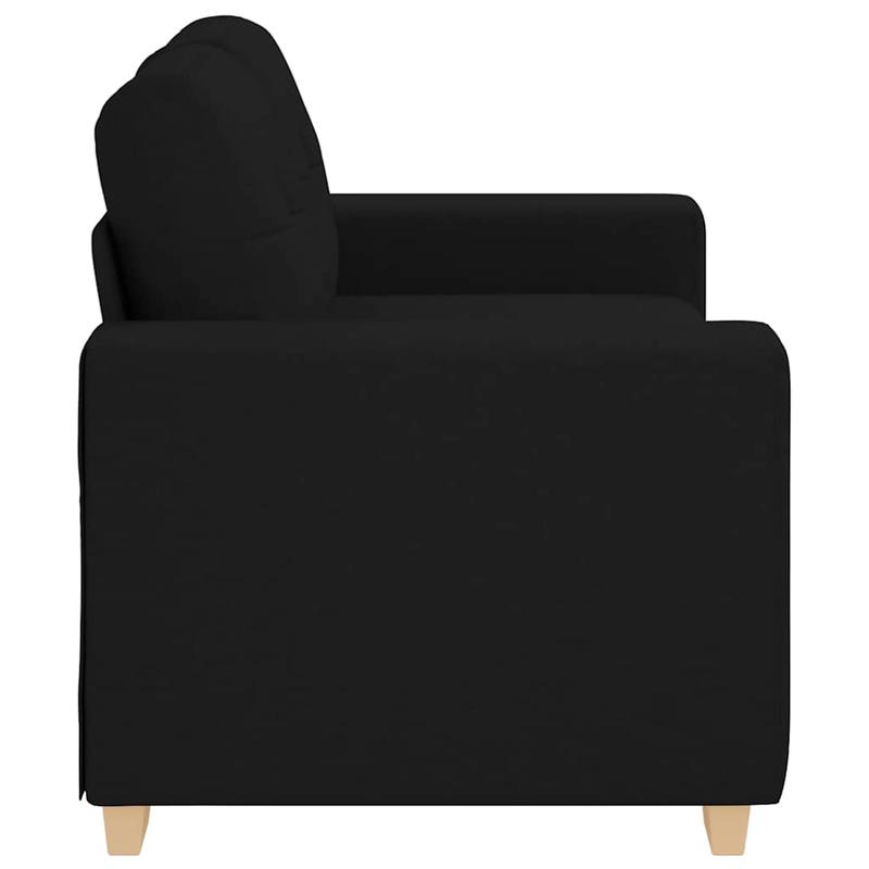 Tweezitter Bank – 2-Zits Sofa – Loveseat – Zetel – Bankstel – Zwart – Compact 47 Inch – Hardhouten Frame & Brandwerend