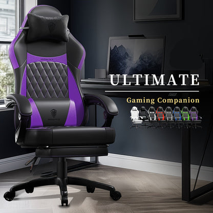 Gamingstoel – Gamestoel – Gaming Chair – Game Stoel – Bureaustoel – Ergonomisch Vleugelontwerp – Roestvrij Stalen Frame – Zwart