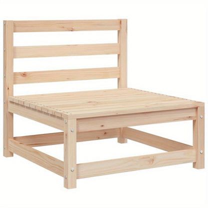 Houten Tuinbank 3-Delig – Armlos Loungeset – Buitenbank – Patio Meubel – Solid Pine Hout – Duurzaam Materiaal – Weerbestendig Design