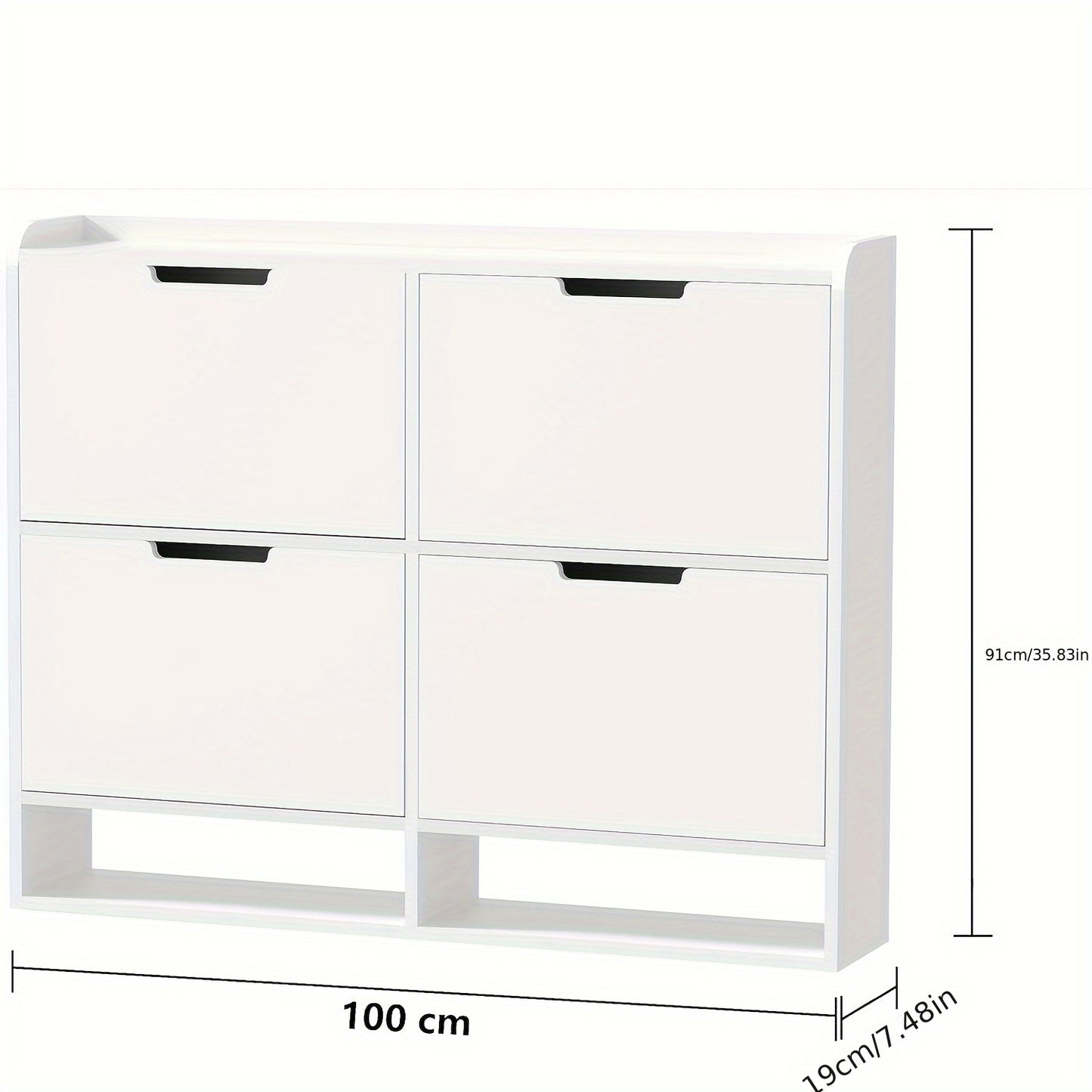 Schoenenkast – Schoenenrek – Opbergkast – Halmeubel – Schoenenbankje – Massief Hout – Veilig Met Anti-Kantelbeugel – 30 Paar Schoenen - Wit