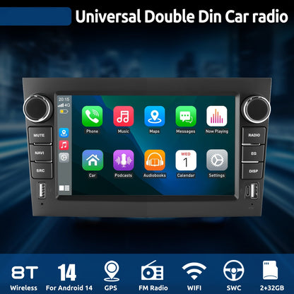 Autoradio – Auto Stereo – Multimedia Speler – Navigatiesysteem – 1 DIN – Android 14 Systeem – 7 Inch IPS Touchscreen – Bluetooth & GPS Inclusief AHD Camera