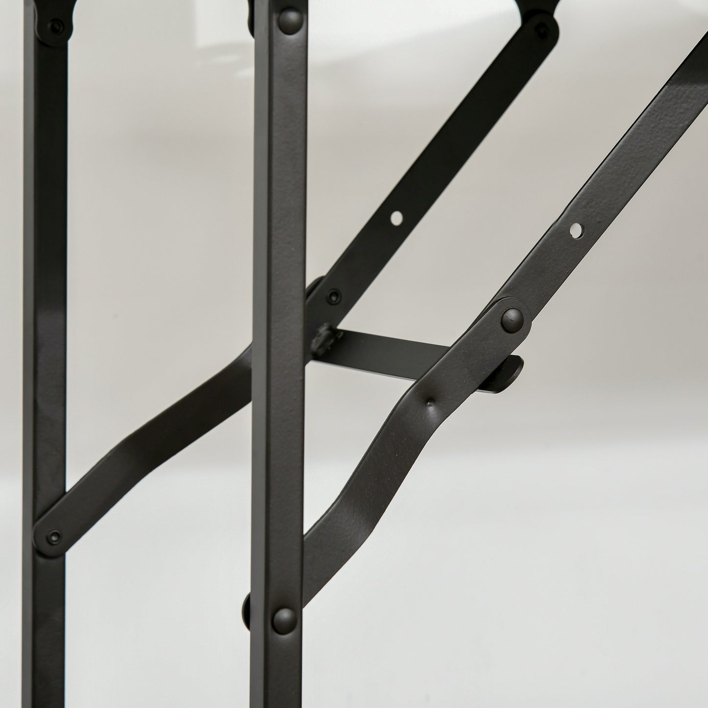 Keukentrolley – Keukenwagen – Serveerwagen – Keukenkast – Keukenrek – Opvouwbaar Werkblad – Verstelbare Pootjes – E1 Spaanplaat Metaal – Rustiek Bruin – 118x36,5x82 cm