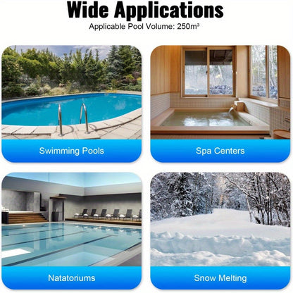 Zwembadverwarming – Zwembad Warmtewisselaar – Pool Heater – Zwembad Warmtepomp – Zwembad Verwarmingselement – Roestvrijstaal – 60 kW Vermogen – Compact Met Omgekeerde Stromingsrichting