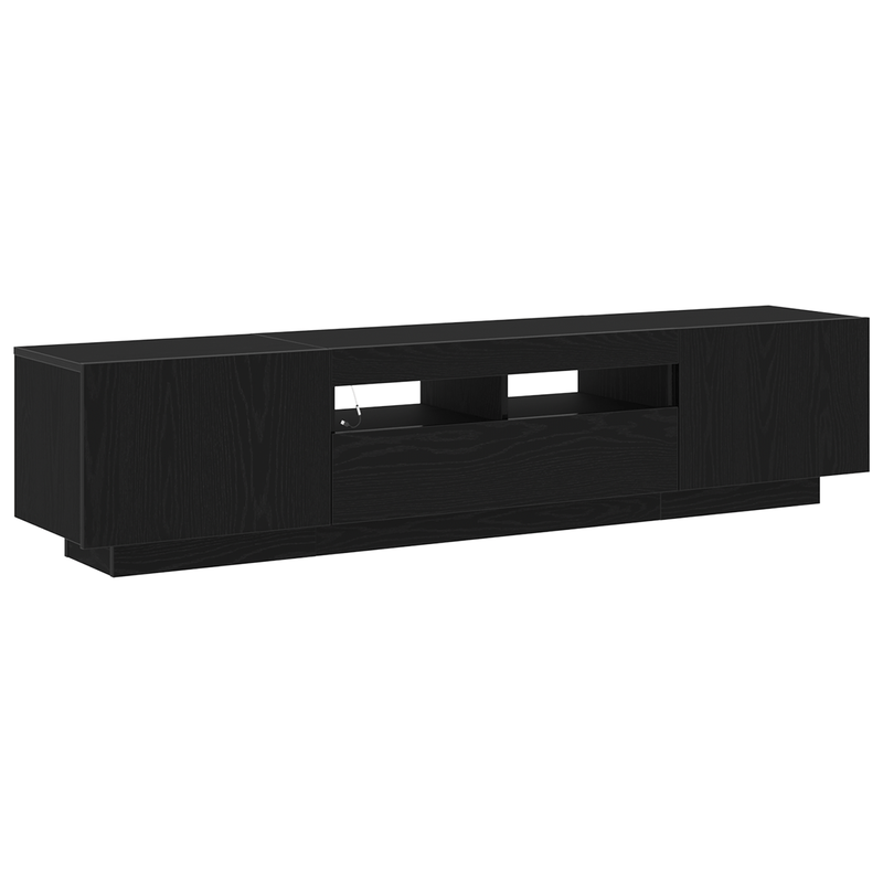 TV-meubel – Tv-kast – Media meubel – TV-standaard – Entertainmentkast – Noir – Strak en duurzaam composietmateriaal – Compact 120 cm breed