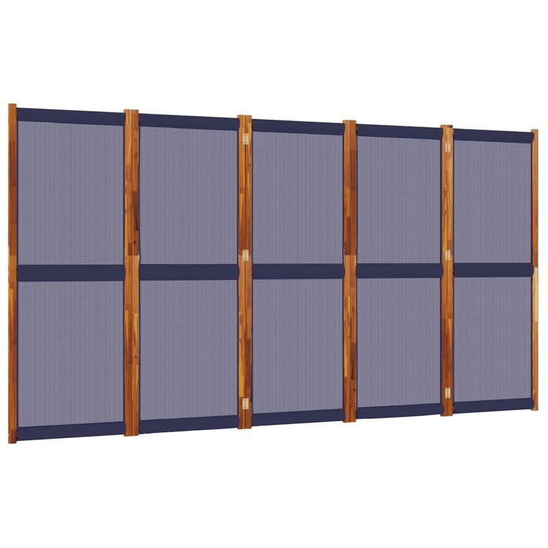 Kamerscherm – Ruimteverdeler – Privacy Scherm – Scheidingswand – Room Divider – Donkerblauw – Vrijstaand – 350x180 cm – Geen Stroom Nodig
