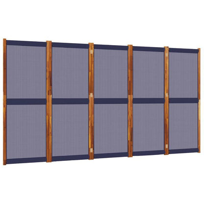 Kamerscherm – Ruimteverdeler – Privacy Scherm – Scheidingswand – Room Divider – Donkerblauw – Vrijstaand – 350x180 cm – Geen Stroom Nodig