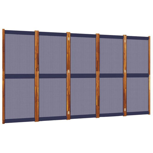 Kamerscherm – Ruimteverdeler – Privacy Scherm – Scheidingswand – Room Divider – Donkerblauw – Vrijstaand – 350x180 cm – Geen Stroom Nodig