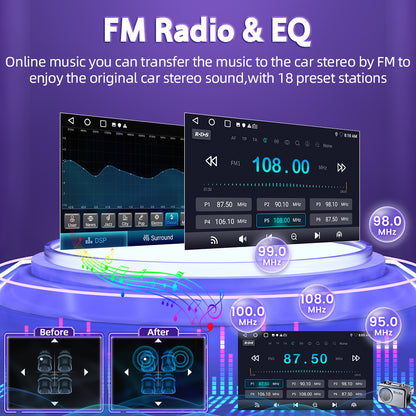 Autoradio – Multimedia Speler – Car Stereo – Navigatiesysteem – GPS Radio – 9 Inch HD Touchscreen – Draadloos CarPlay & Android Auto – Inclusief Camera en Microfoon