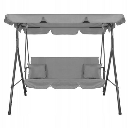 3-Persoons Tuinschommel – Tuinswing – Buitenschommel – Zitschommel – Schommelbank – Gepoedercoat Stalen Frame – Verstelbare Polyester Luifel