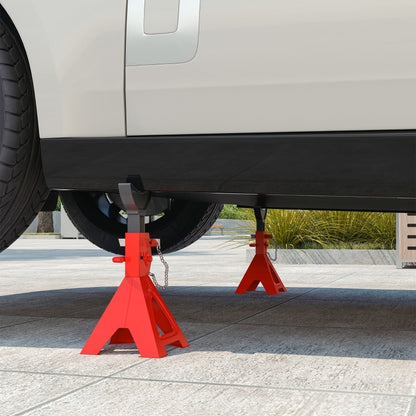 Autokrik – Kriksteunen – Assteunen – Garagekrik – Potkrik – Verstelbaar 29-41,8 cm – Draagvermogen 3 Ton – Robuuste Stalen Constructie