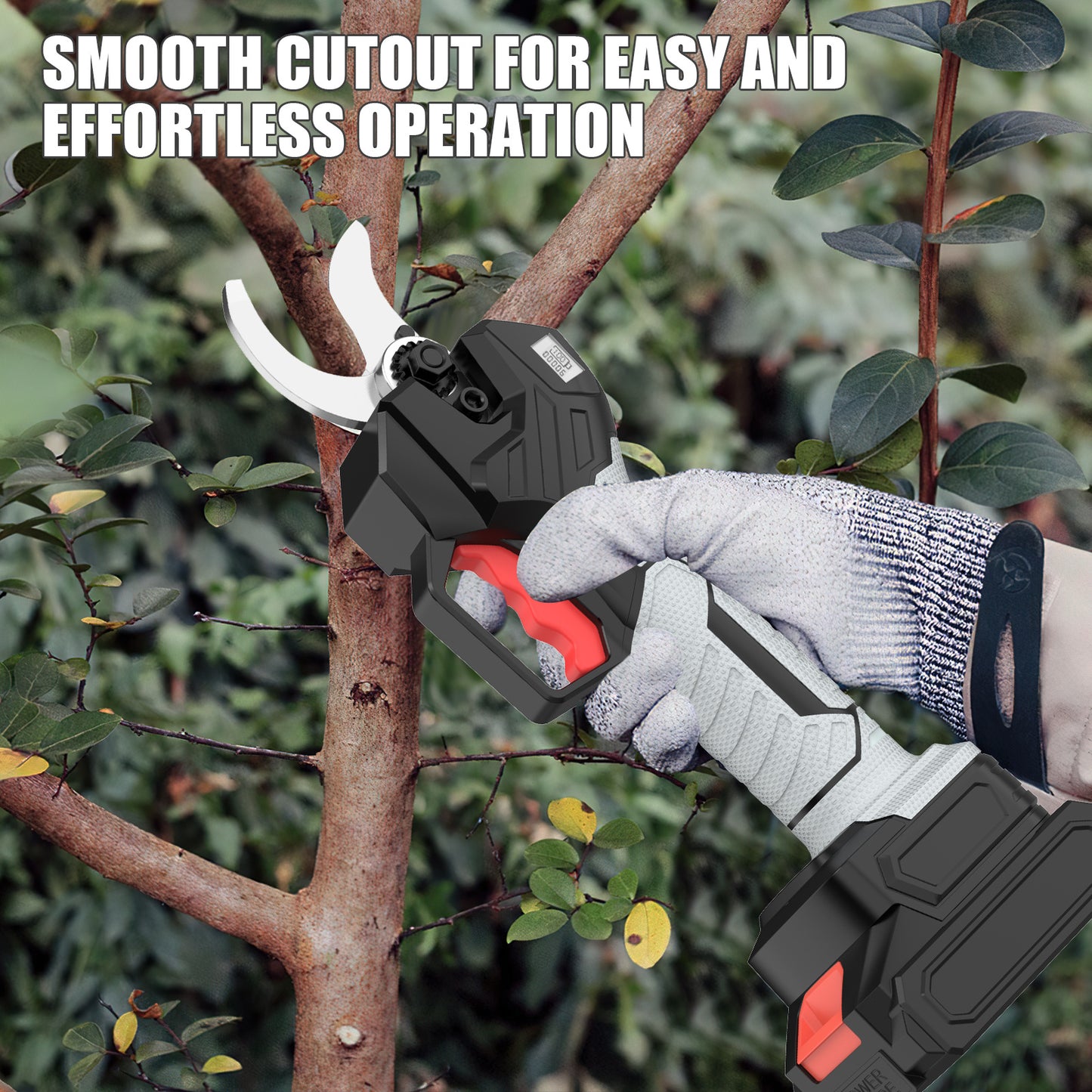 Draadloze Snoeischaar – Elektrische Snoeischaar – Tuinschaar – Gras- en Takkenknipper – Snoeigereedschap – 21V Lithium-Ion Batterij – Brushless Motor 1000W
