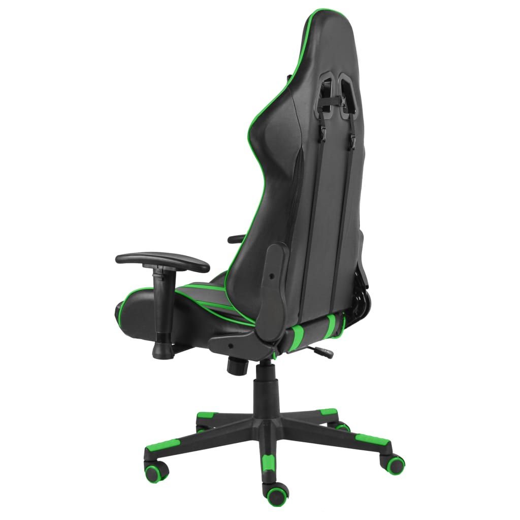 Gamingstoel – Gamestoel – Gaming Chair – Game Stoel – Bureaustoel – Hoge Rugleuning – Ergonomisch Met Kussens – Groen Zonder Voetsteun