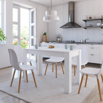 Eetkamertafel – Keukentafel – Tafel – Maaltijdtafel – Eettafel – Wit Design – Hout Materiaal – 120x60x76 cm – Strak & Duurzaam