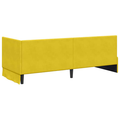 Bedframe – Bed – Eenpersoonsbed – Slaapbank – Kinderbed – Blauw Velvet Hoofdbord – Stevig Plaatmateriaal – Lattenbodem 80x200 cm