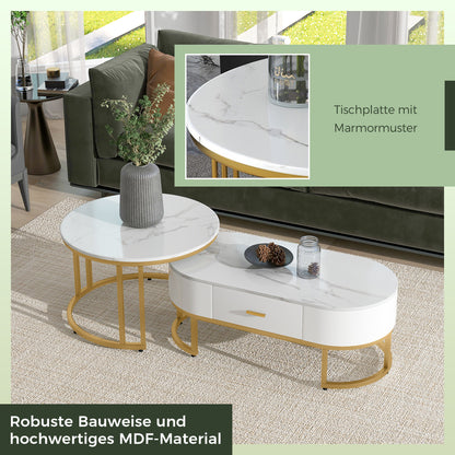 Coffee Tables 2pcs Table Frame Metal Gold, Noble Living Room Tables, Modern Set Tables