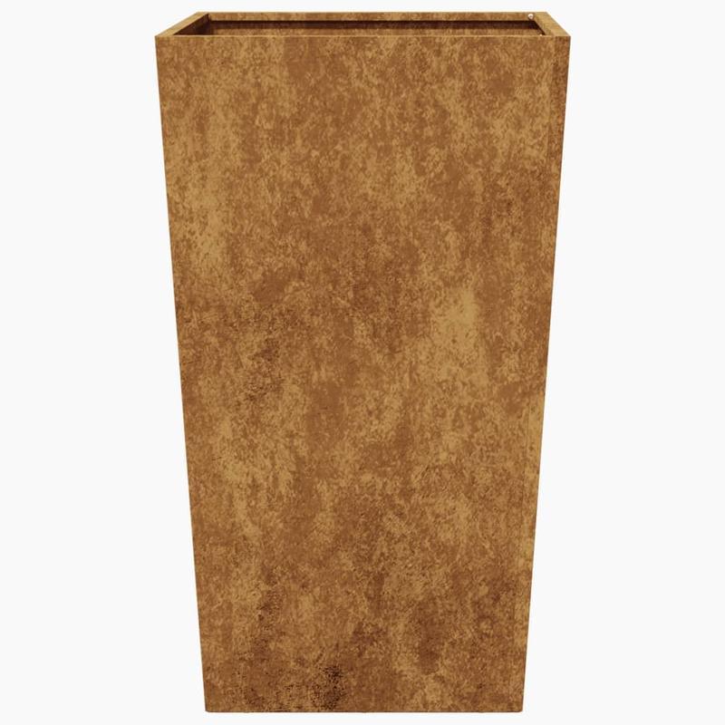 Plantenrek – Plantenstandaard – Bloemenrek – Plantentafel – Plantenzuil – Cortenstaal – Set Van 2 – 45x45x75 cm – Weerbestendig – Duurzaam