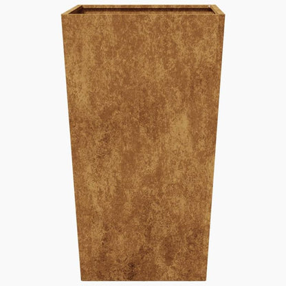 Plantenrek – Plantenstandaard – Bloemenrek – Plantentafel – Plantenzuil – Cortenstaal – Set Van 2 – 45x45x75 cm – Weerbestendig – Duurzaam