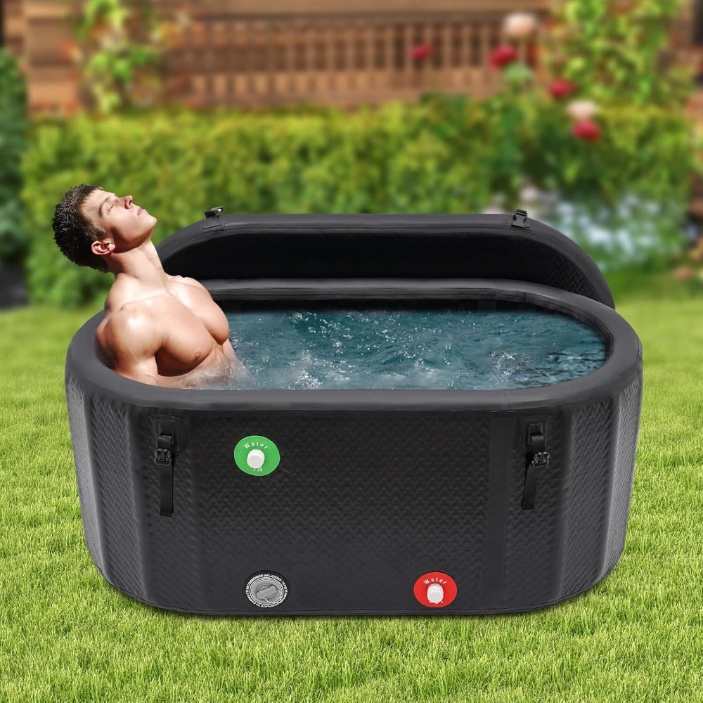 Opblaasbaar Ijsbad – Opblaasbaar Bad – IJsbad Voor Spierherstel – Draagbaar IJsbad – 275 Liter Inhoud – Stevig Pvc Materiaal