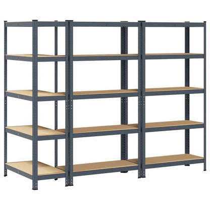 Opbergrek – Opbergkast – Stellingkast – Opbergrekken – Stelling – 5 Laags – Staal En Hout – Stevig En Duurzaam – Antraciet