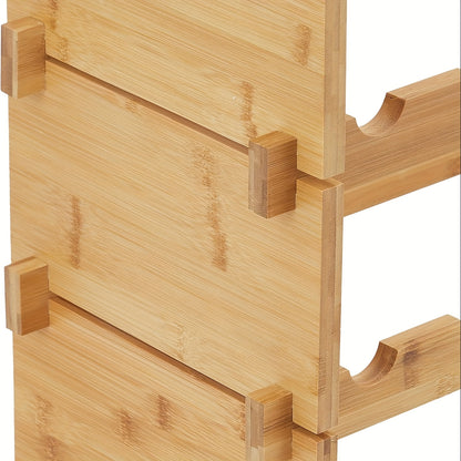 Wijnrek – Wijnopslag – Flessenrek – Wijnhouder – Wijnkast – 72 Flessen – Stapelbaar Modular – Bamboe Hout – Ruimtebesparend Design