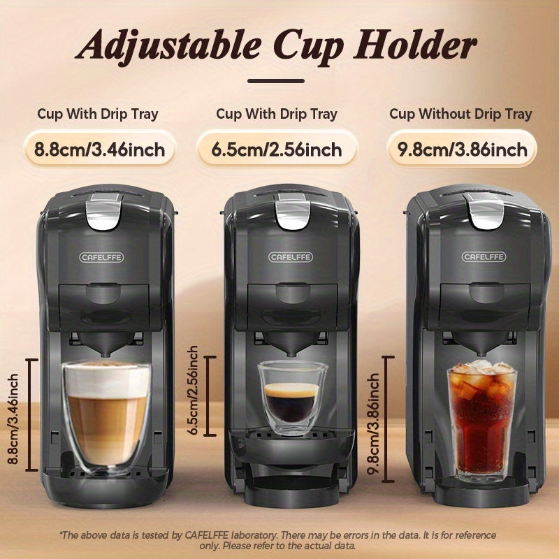 1pc Cafelffe Capsule Coffee Machine - Espresso Machine DG* Cappuccino Nes* Capsule Coffee Machine Coffee-Themed Gift Choice For Lovers/Father/Mother 19 Bar Hot/Cold Dual-Use High-Efficiency Extraction System Cappuccino Machin