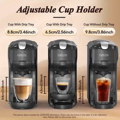 1pc Cafelffe Capsule Coffee Machine - Espresso Machine DG* Cappuccino Nes* Capsule Coffee Machine Coffee-Themed Gift Choice For Lovers/Father/Mother 19 Bar Hot/Cold Dual-Use High-Efficiency Extraction System Cappuccino Machin
