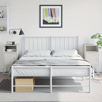 Nightstands 2pcs 36X39X78 Cm Steel White