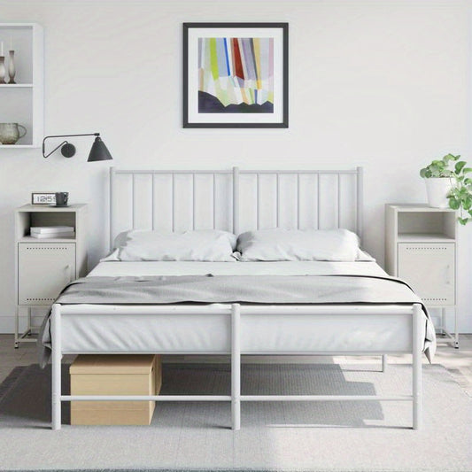 Nightstands 2pcs 36X39X78 Cm Steel White