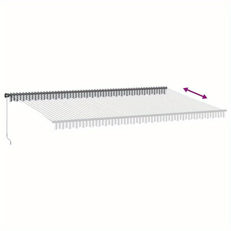 Zonnescherm – Zonwering – Terrasoverkapping – Buitenluifel – Uitvalscherm – Handmatig Inklapbaar – Metaal Frame – 600x300 cm – Antraciet