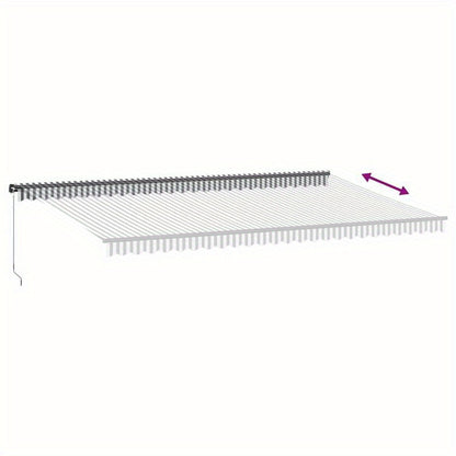 Zonnescherm – Zonwering – Terrasoverkapping – Buitenluifel – Uitvalscherm – Handmatig Inklapbaar – Metaal Frame – 600x300 cm – Antraciet